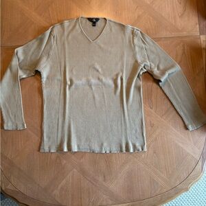 Calvin Klein Men's Tan V-Neck Sweater